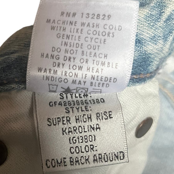 GRLFRND Size 28 Super High Rise Karolina Color: Come Back Around NWT - Picture 4 of 7